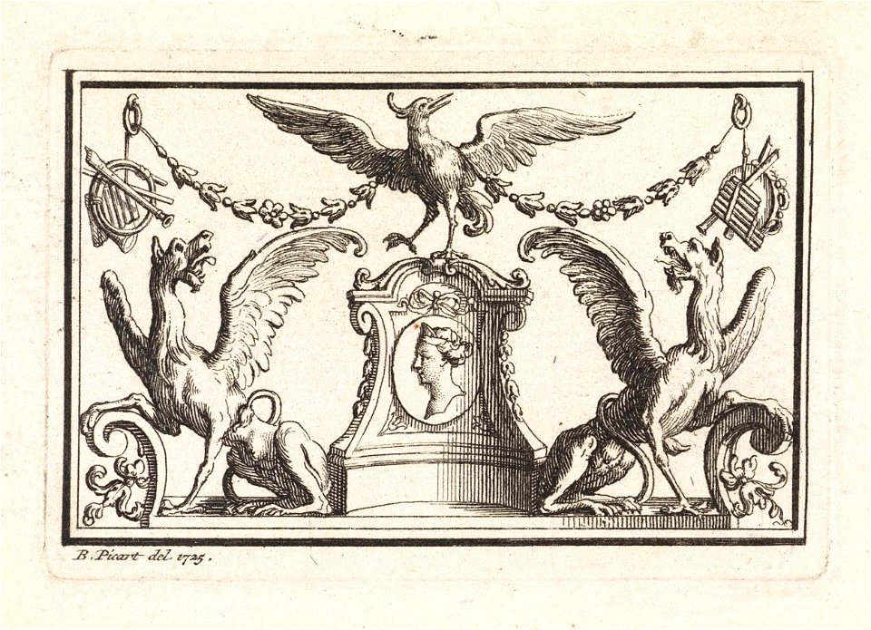 Vogel op een ornamenteel monument