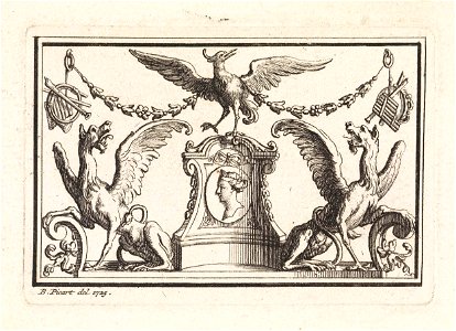 Vogel op een ornamenteel monument