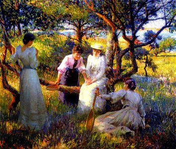 Robert Vonnoh - The Ring. Free illustration for personal and commercial use.