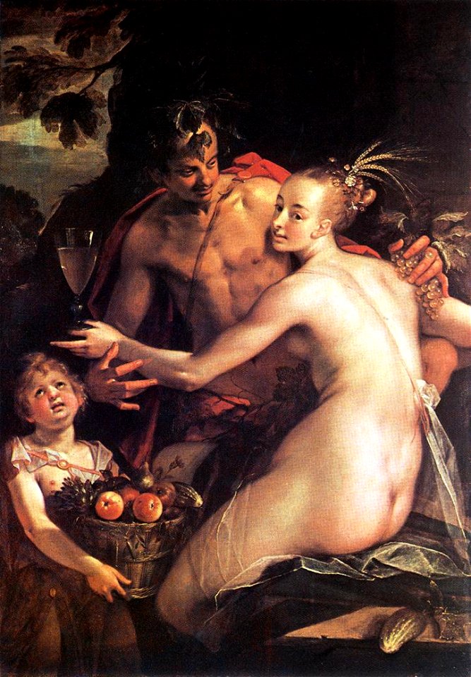 AACHEN, Hans von - Bacchus, Ceres and Cupid - WGA