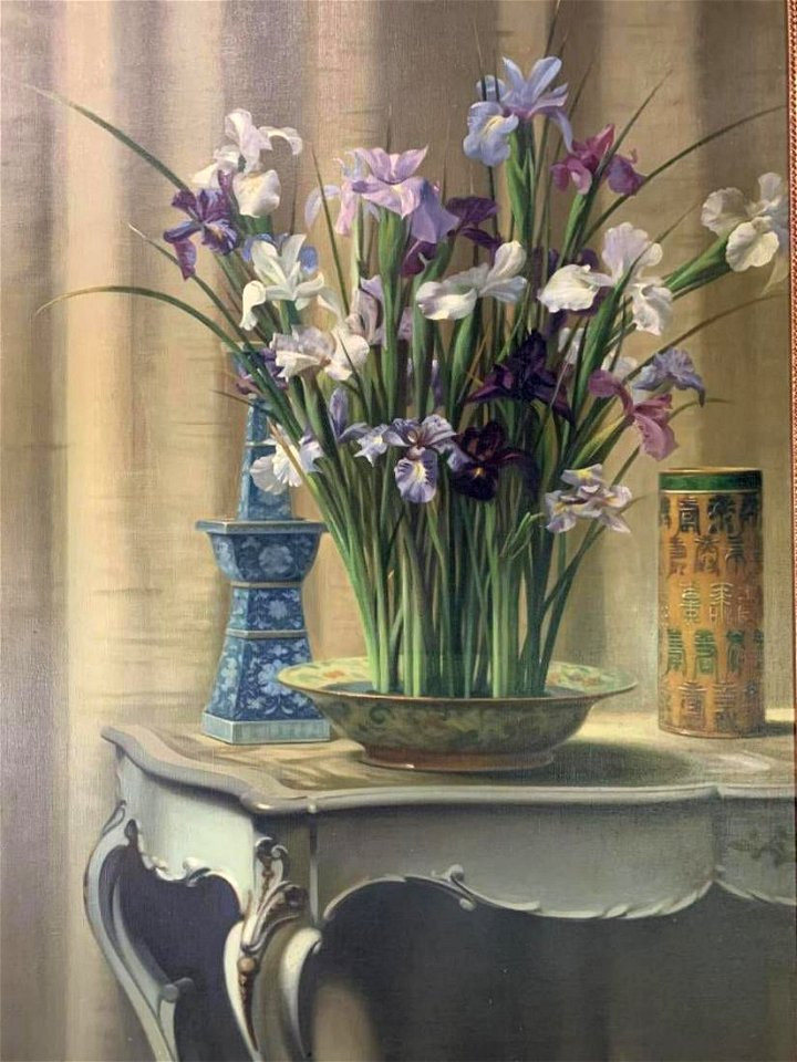 Still Life with Oriental Porcelain by Hubert Vos, 1909