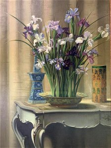 Still Life with Oriental Porcelain by Hubert Vos, 1909