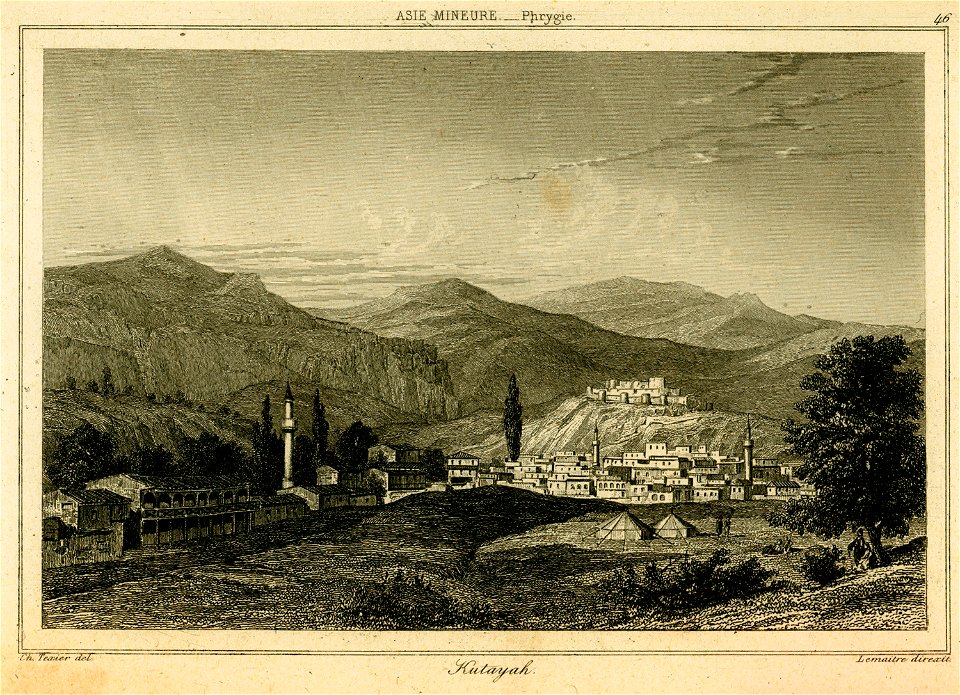 Vue de Kutayah - Texier Charles Félix Marie - 1882