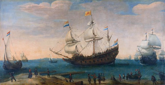Hendrick Cornelis Vroom Het uitzeilen van een aantal Oost-Indiëvaarders (1600)