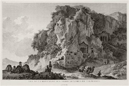 Vue de la montagne des tombeaux près de Telmissus (A P D R) - Choiseul-gouffier Gabriel Florent Auguste De - 1782