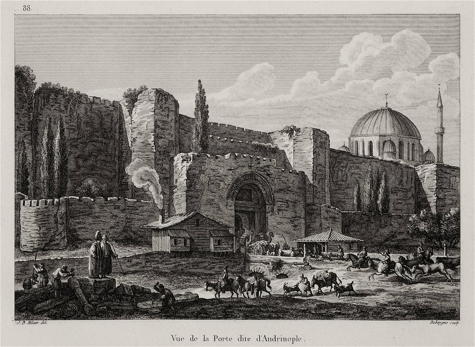 Vue de la Porte dite d'Andrinople - Choiseul-gouffier Gabriel Florent Auguste De - 1822