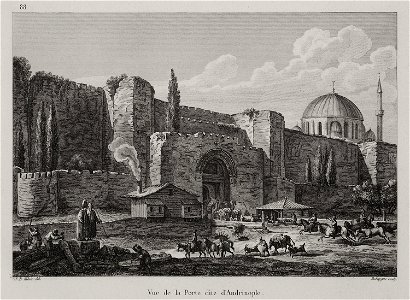 Vue de la Porte dite d'Andrinople - Choiseul-gouffier Gabriel Florent Auguste De - 1822