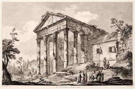 Vue d'un temple de Pola en Istrie - Le Roy Julien David - 1770