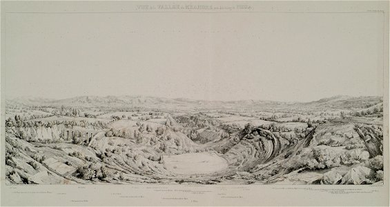 Vue de la vallée du Méandre, prise du haut de Nissa - Laborde Léon Emmanuel Simon Joseph - 1838