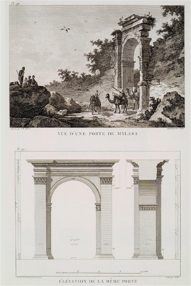 Vue d'une porte à Mylasa - Choiseul-gouffier Gabriel Florent Auguste De - 1782