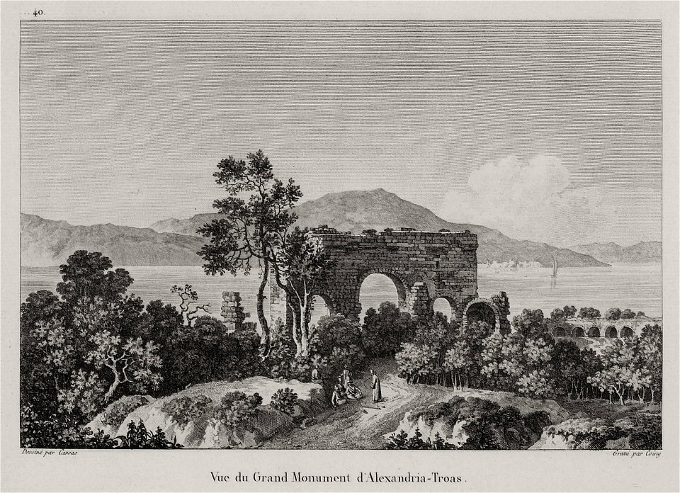 Vue du Grand Monument d'Alexandria-Troas - Choiseul-gouffier Gabriel Florent Auguste De - 1822
