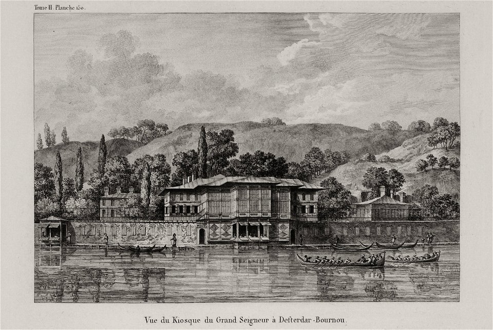 Vue du Kiosque du Grand Seigneur à Defterdar-Bournou - Choiseul-gouffier Gabriel Florent Auguste De - 1822