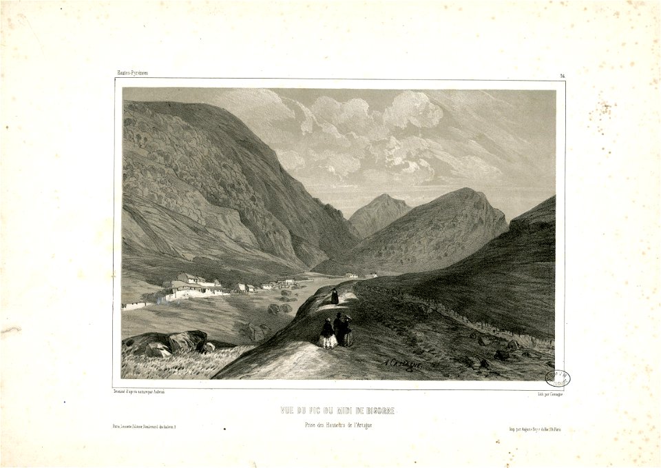 Vue du Pic du Midi de Bigorre, prise des hauteurs de l'Artigue (36) - Fonds Ancely - B315556101 A AUBRUN 2 016