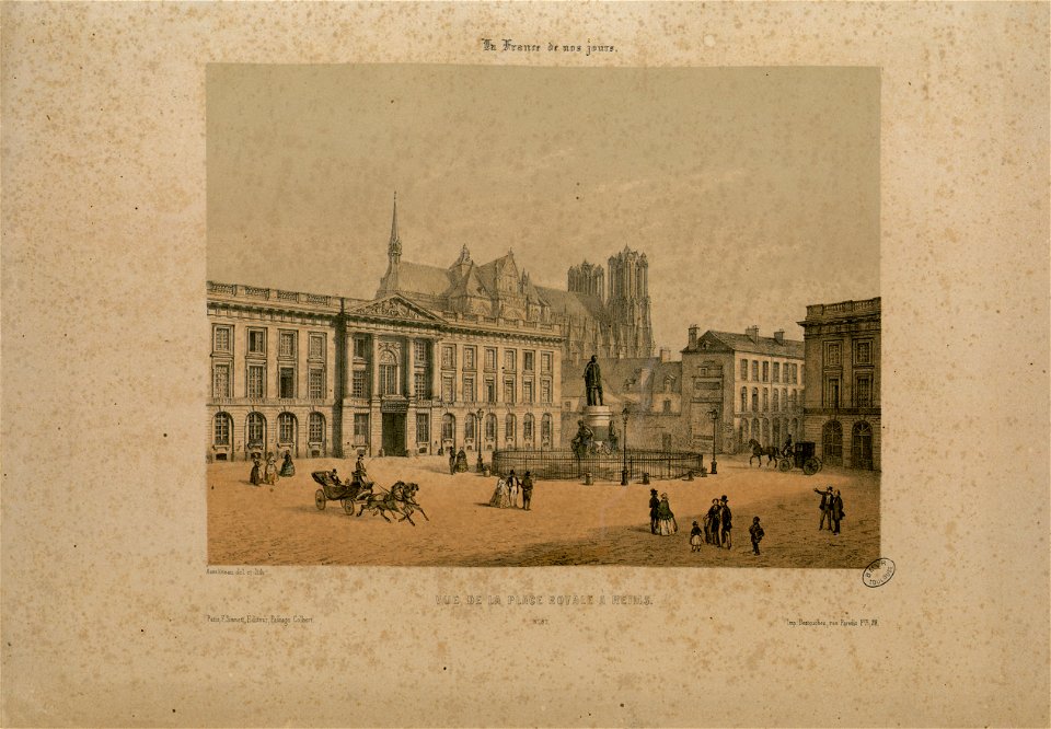 Vue de la Place Royale à Reims - Fonds Ancely - B315556101 A MERCEREAU 7 072