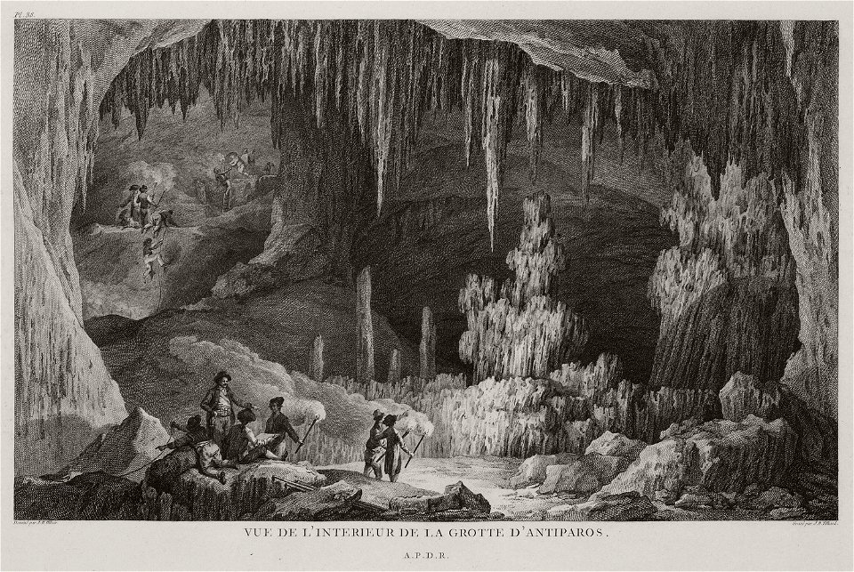 Vue de l'interieur de la Grotte d'Antiparos - Choiseul-gouffier Gabriel Florent Auguste De - 1782