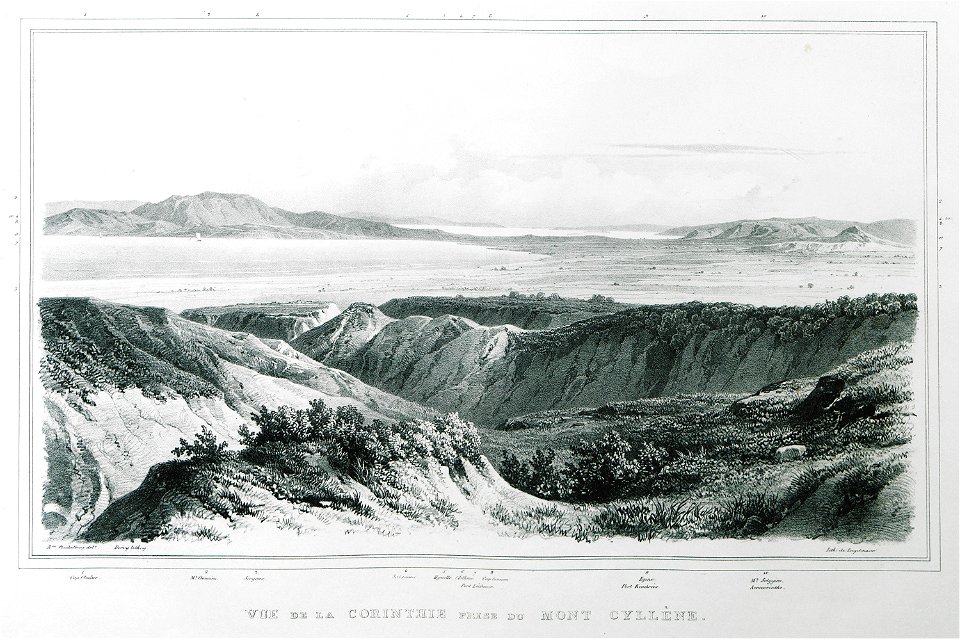 Vue de la Corinthie prise du mont Cylène - Stackelberg Otto Magnus Baron De - 1830