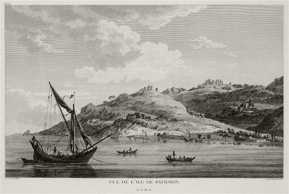 Vue de l'ile de Pathmos - Choiseul-gouffier Gabriel Florent Auguste De - 1782