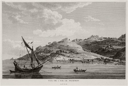 Vue de l'ile de Pathmos - Choiseul-gouffier Gabriel Florent Auguste De - 1782