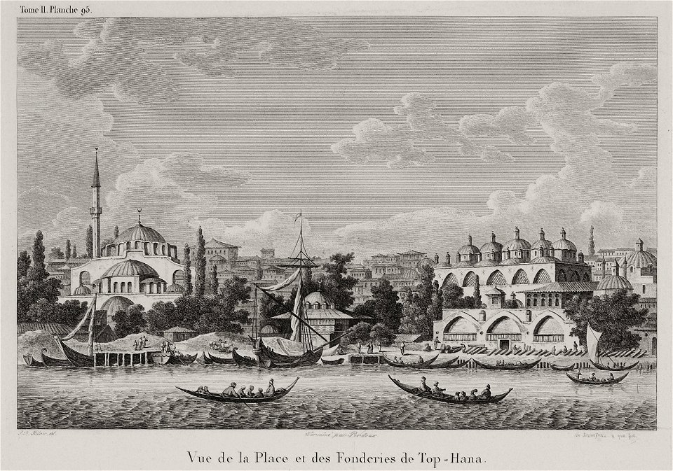 Vue de la Place et des Fonderies de Top-Hana - Choiseul-gouffier Gabriel Florent Auguste De - 1822