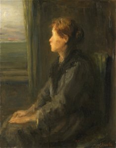Vrouw aan een raam Rijksmuseum SK-A-3313