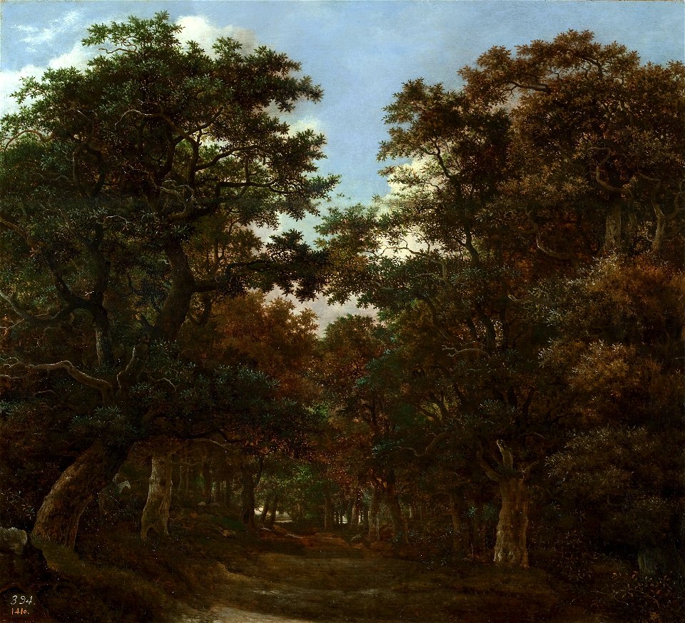 Vroom-bosque con jinetes-prado