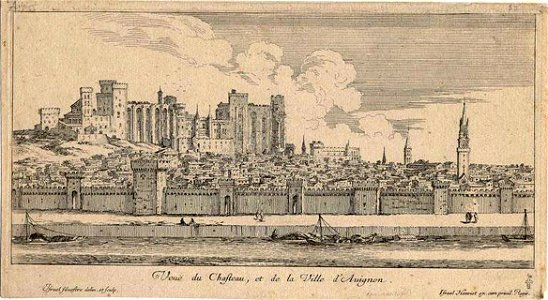 Vue d'Avignon par Silvestre Israel et Henriet Israel XVIIe s