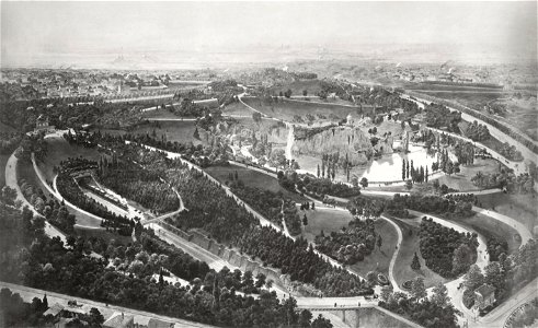 Vue du parc des Buttes Chaumont, ca. 1853–70