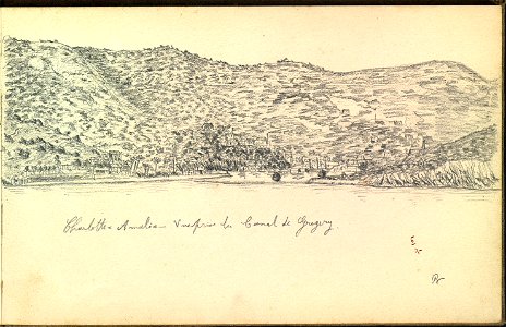 Vue de Charlotte Amalie, prise à partir du canal de Gregory