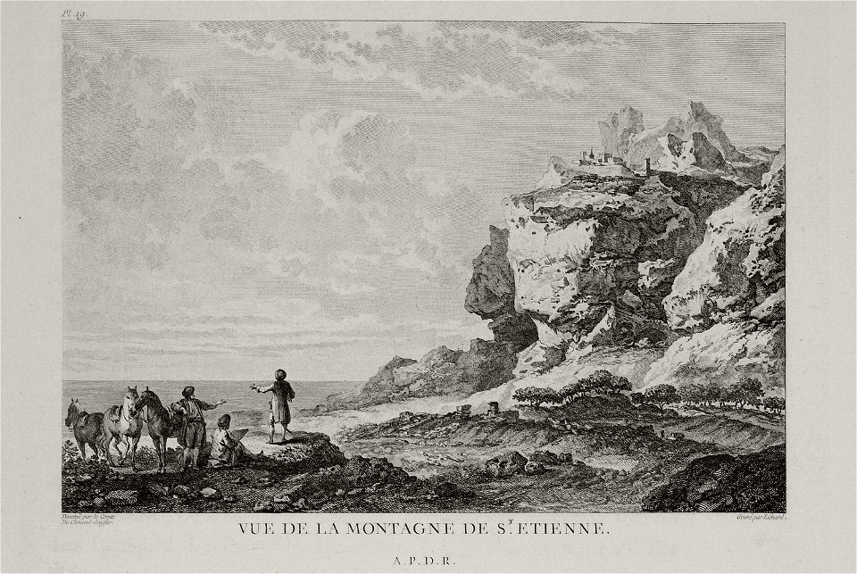 Vue de la Montagne de St Etienne - Choiseul-gouffier Gabriel Florent Auguste De - 1782
