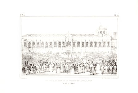 Vue de l´extérieur de la Galerie de l´Acclamation du Roi D. Jean VI (à Rio de Janeiro), da Coleção Brasiliana Iconográfica