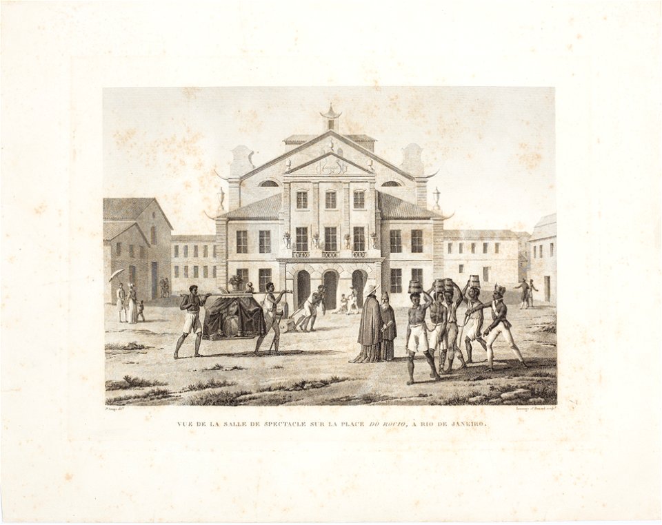 Vue de la Salle de Spectacle sur la Place do Rocio, à Rio de Janeiro (MMB)