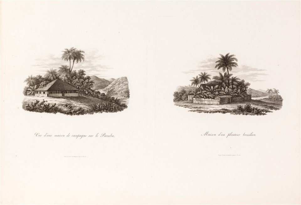 Vue d´une maison de campagne sur le Paraiba, da Coleção Brasiliana Iconográfica