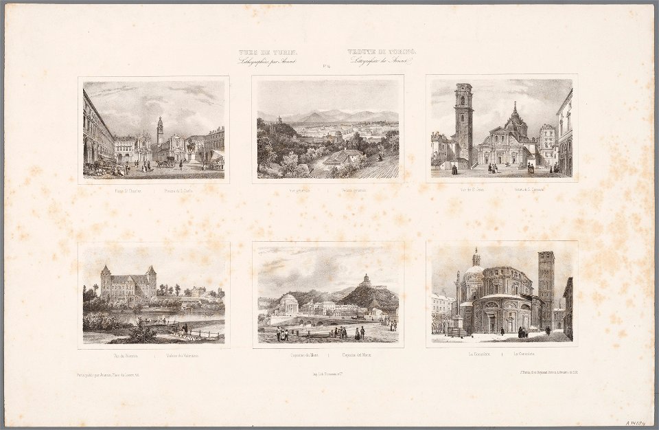 Vues de Turin, vedute di Torino, objectnr A 14284