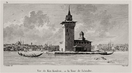 Vue de Kiz-Koulesi, ou la Tour de Léandre - Choiseul-gouffier Gabriel Florent Auguste De - 1822