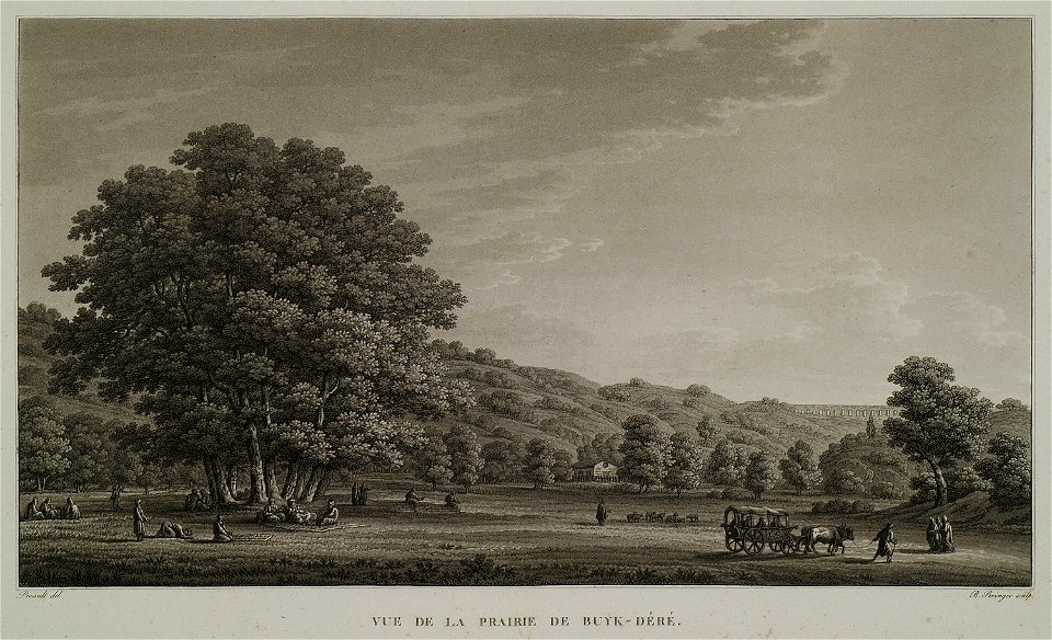Vue de la prairie de Buyk-Déré - Pertusier Charles - 1817