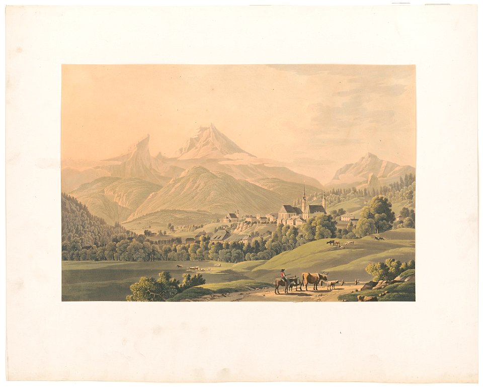 Vue de Berchtolsgaden dans le Pays de Salzbourg Ansicht von Berchtolsgaden im Salzburgischen - - Gezeig u Gest. von J.J. Strüdt. LCCN2012649716