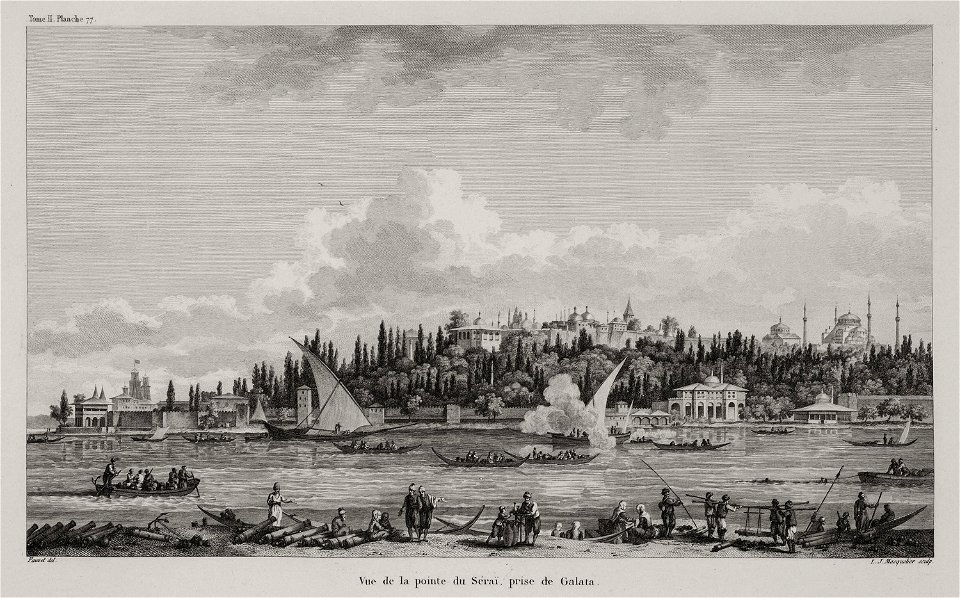 Vue de la pointe du serai, prise de Galata - Choiseul-gouffier Gabriel Florent Auguste De - 1822