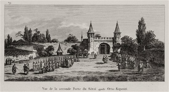 Vue de la seconde Porte du Sérai appellée Orta-Kapousi - Choiseul-gouffier Gabriel Florent Auguste De - 1822