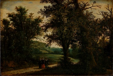 Cornelis Vroom - A Forest Landscape - NG.M.00017 - National Museum of Art, Architecture and Design. Free illustration for personal and commercial use.