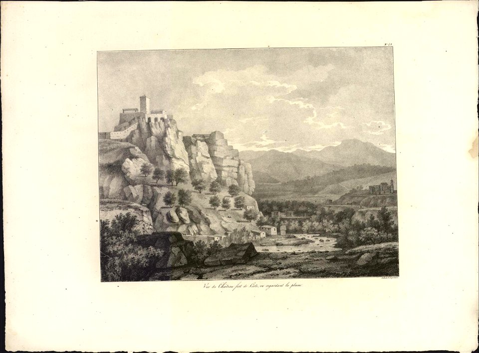 Vue de Château fort de Corte, en regardant la plaine, objectnr A 59343