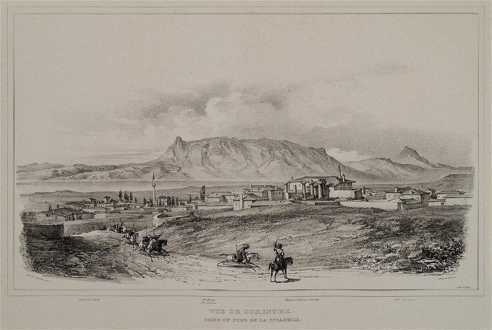 Vue de Corinthe Prise du pied de la citadelle - Stackelberg Otto Magnus Von - 1834