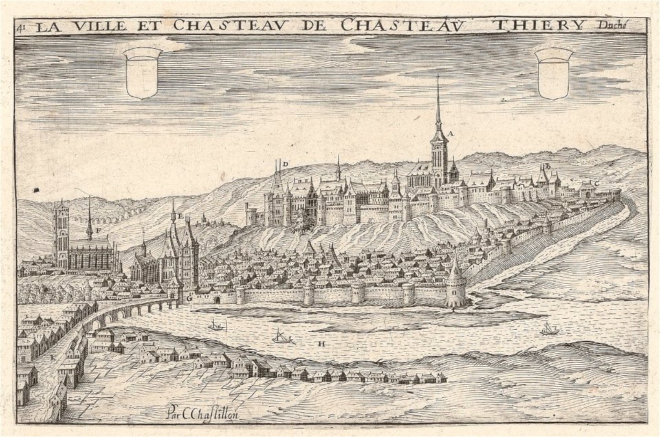 Vue de Château-Thierry (Claude Chastillon)