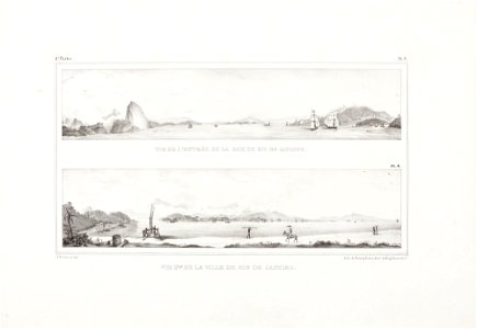 Vue de l´entrée de la baie de Rio de Janeiro, da Coleção Brasiliana Iconográfica