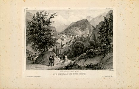 Vue générale des Eaux Bonnes (Basses Pyrénées) - Fonds Ancely - B315556101 A JACOTTET 2 025
