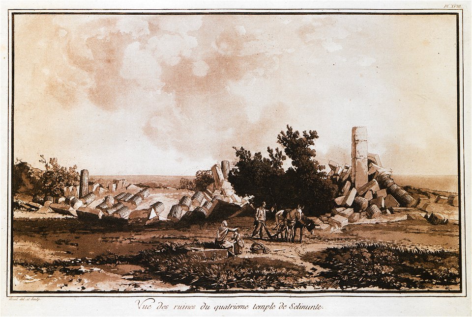 Vue des ruines du quatrieme Temple de Sélinunte - Houel Jean - 1782