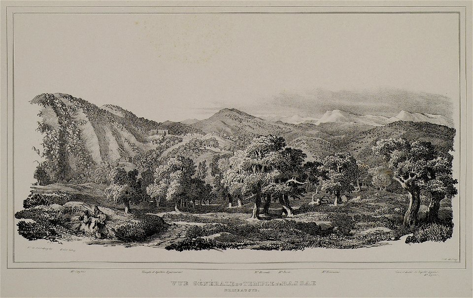 Vue générale du Temple de Bassae - Stackelberg Otto Magnus Von - 1834