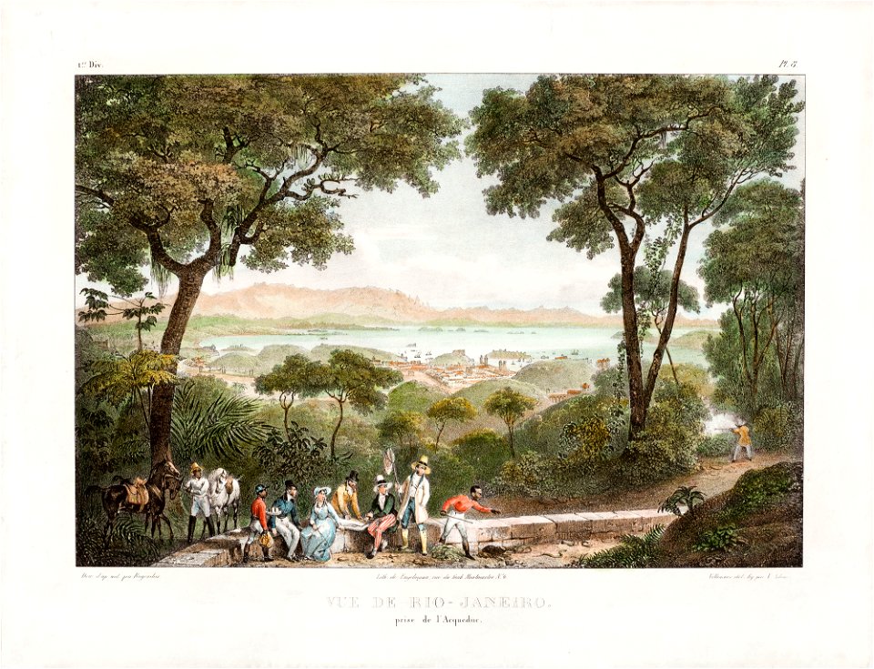 Vue de Rio = Janeiro prise de l´Acqueduc, da Coleção Brasiliana Iconográfica