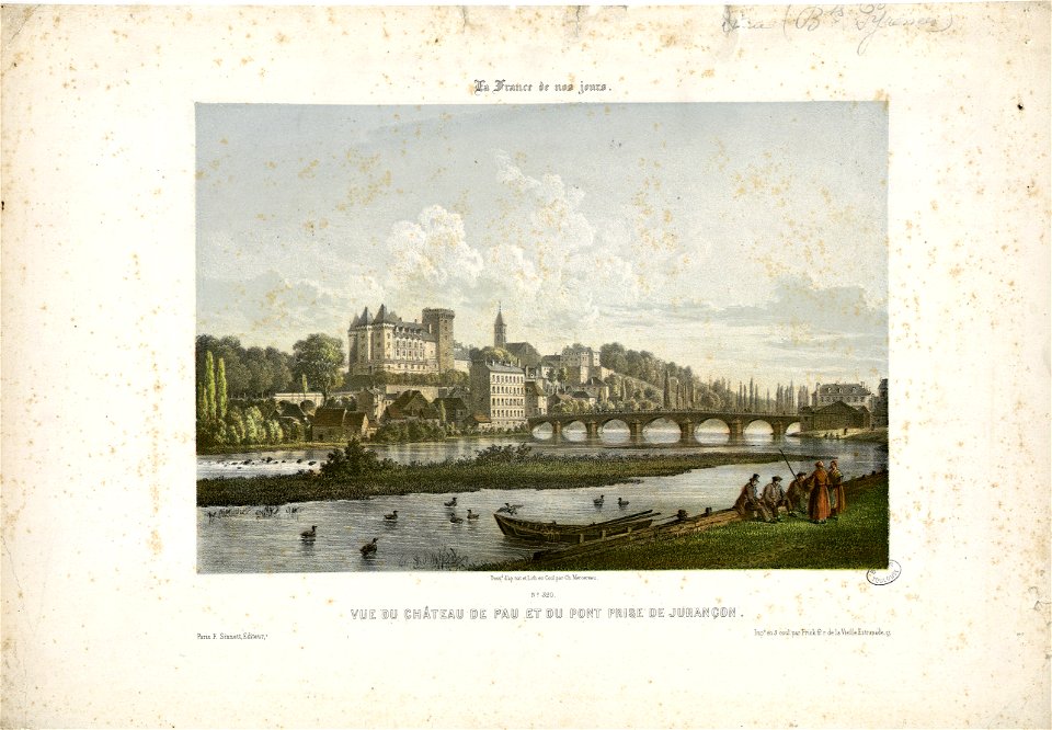 Vue du Château de Pau et du Pont prise de Jurançon - Fonds Ancely - B315556101 A MERCEREAU 7 064