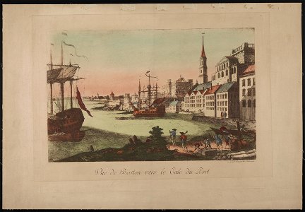 Vue de Boston vers le cale du port - gravé par François Xav. Habermann. LCCN2003689063