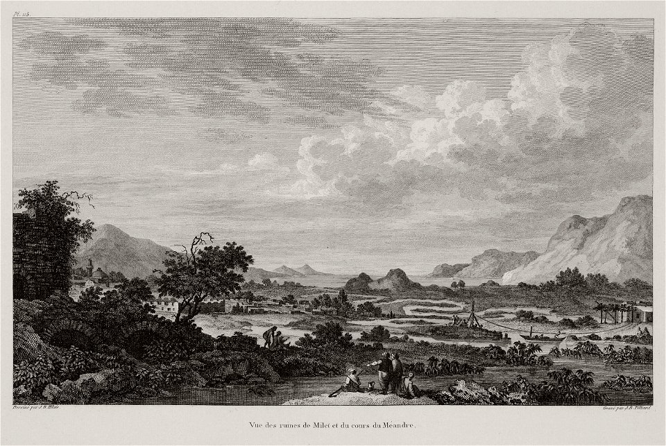 Vue des ruines de Milet et du cours du Méandre - Choiseul-gouffier Gabriel Florent Auguste De - 1782